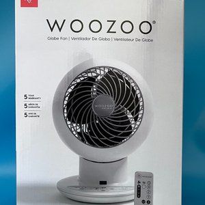 Woozoo Compact Oscillating Air Circulator Fan with Remote White